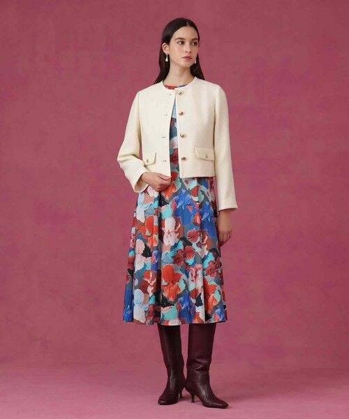 ANAYI / アナイ ロング・マキシ丈ワンピース | アートフラワーフレア ワンピース | 詳細8