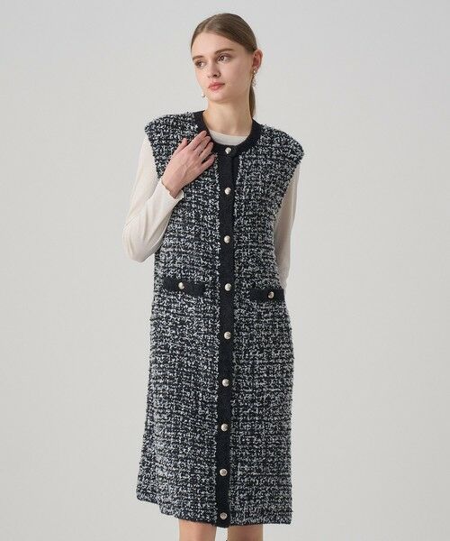 ANAYI / アナイ ミニ丈・ひざ丈ワンピース | モールツイードワンピース | 詳細14