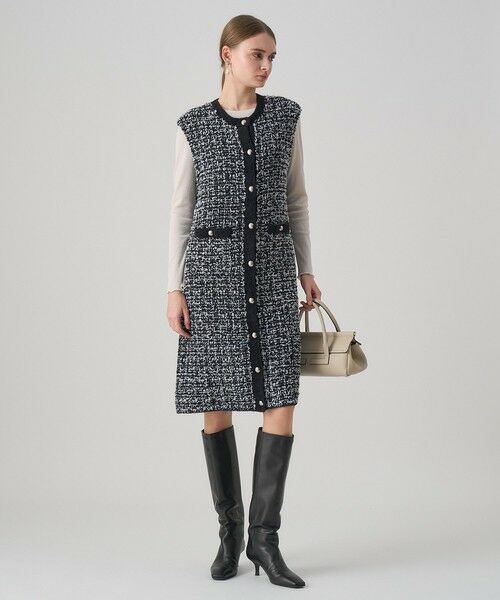 ANAYI / アナイ ミニ丈・ひざ丈ワンピース | モールツイードワンピース | 詳細16