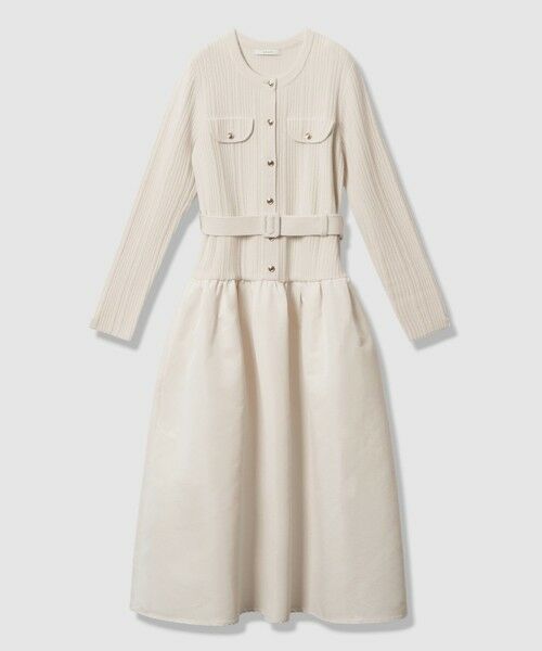 ANAYI / アナイ ミニ丈・ひざ丈ワンピース | グログランコンビベルト付き ワンピース | 詳細7