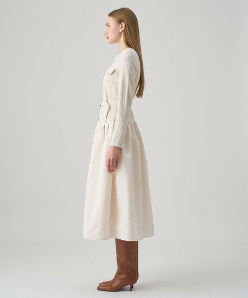 ANAYI / アナイ ミニ丈・ひざ丈ワンピース | グログランコンビベルト付き ワンピース | 詳細2