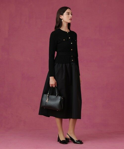 ANAYI / アナイ ミニ丈・ひざ丈ワンピース | グログランコンビベルト付き ワンピース | 詳細18