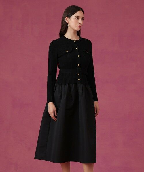ANAYI / アナイ ミニ丈・ひざ丈ワンピース | グログランコンビベルト付き ワンピース | 詳細14