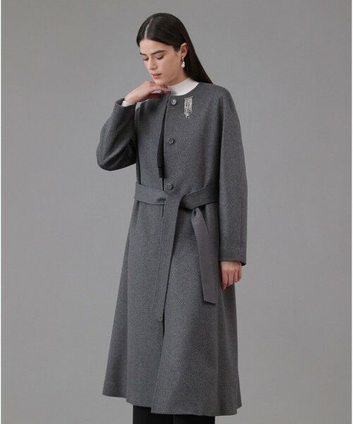 ANAYI / アナイ トレンチコート | カシミヤベルト付きクルーコート | 詳細8
