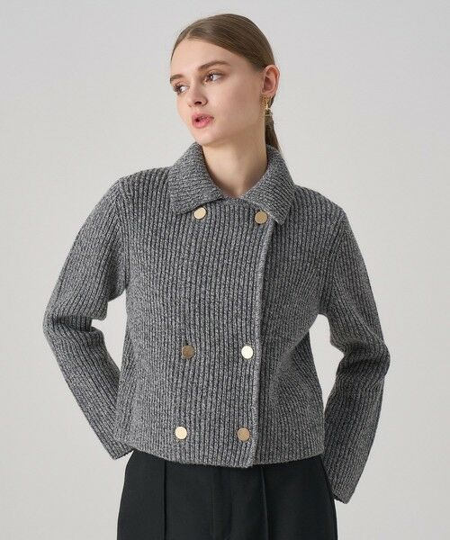 ANAYI/アナイ カラーミックスボクシージャケットカーディガン grey (92) 36 ANAYI/アナイ カラーミックスボクシージャケットカーディガン grey (92) 36