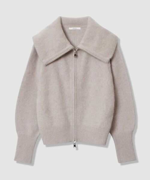 ANAYI/アナイ フラッフィジップアップカーディガン greige (15) 38