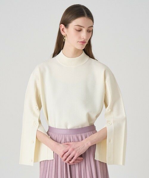 ANAYI / アナイ ニット・セーター | メリノウール釦スリーブ プルオーバー | 詳細1