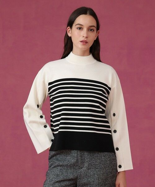 ANAYI / アナイ ニット・セーター | メリノウール釦スリーブ プルオーバー | 詳細12