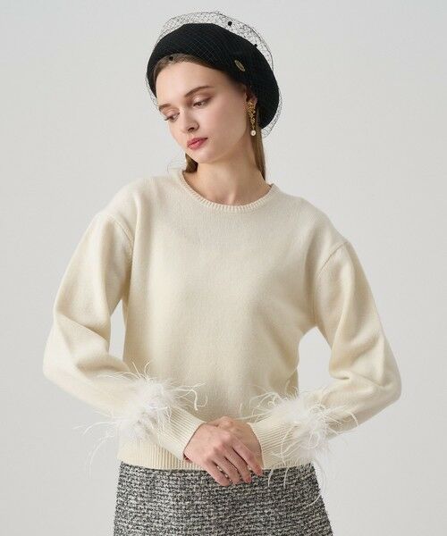ANAYI / アナイ ニット・セーター | フェザーバングル プルオーバー(off white (02))