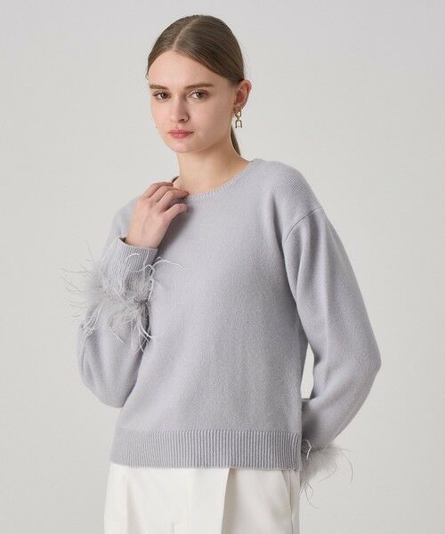 ANAYI / アナイ ニット・セーター | フェザーバングル プルオーバー(grey (92))