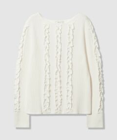 ANAYI / アナイ ニット・セーター | ウェービーフリルリブ プルオーバー