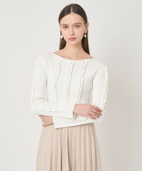 ANAYI / アナイ ニット・セーター | ウェービーフリルリブ プルオーバー | 詳細1