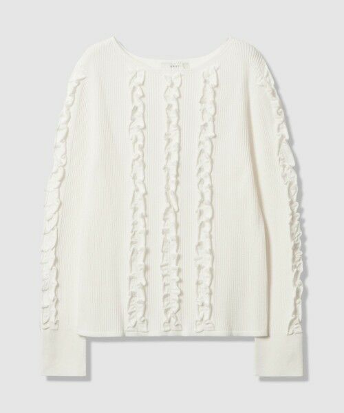 ANAYI/アナイ ウェービーフリルリブ プルオーバー off white (02) 38