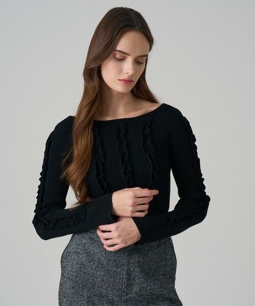 ANAYI / アナイ ニット・セーター | ウェービーフリルリブ プルオーバー | 詳細21