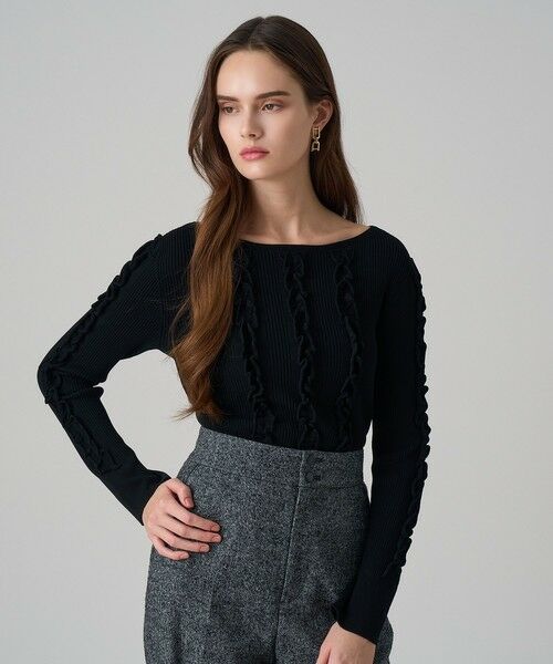 ANAYI / アナイ ニット・セーター | ウェービーフリルリブ プルオーバー | 詳細22