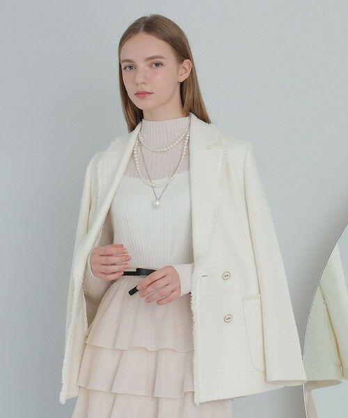 ANAYI / アナイ テーラードジャケット | ラティスツイードテーラード ジャケット | 詳細1