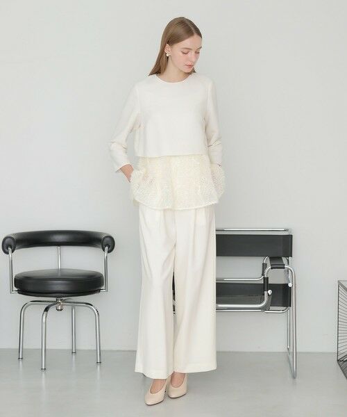 ANAYI / アナイ チノ・ワークパンツ | 【セットアップ対応商品】ダブルクロスタックワイドパンツ | 詳細6