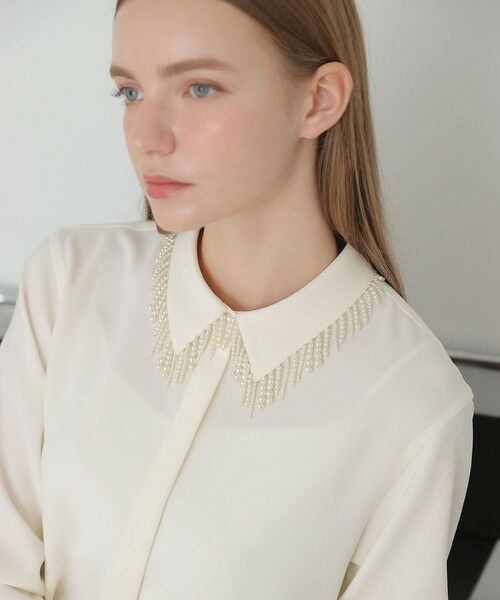 ANAYI / アナイ シャツ・ブラウス | 【セットアップ対応商品】ダブルクロスフリンジビジュー ブラウス | 詳細3