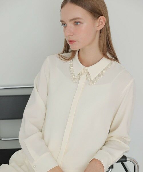 ANAYI / アナイ シャツ・ブラウス | 【セットアップ対応商品】ダブルクロスフリンジビジュー ブラウス | 詳細2