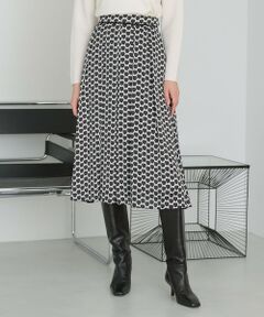 ANAYI / アナイ ミニ・ひざ丈スカート | 【セットアップ対応商品】メーレプリントタックフレア スカート