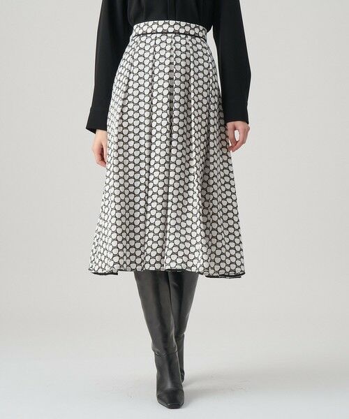 ANAYI / アナイ ミニ・ひざ丈スカート | 【セットアップ対応商品】メーレプリントタックフレア スカート | 詳細1