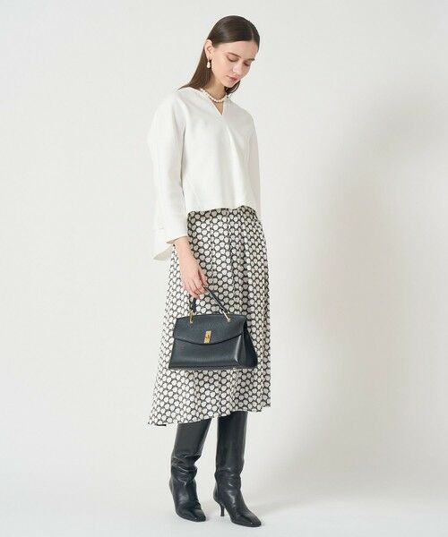 ANAYI / アナイ ミニ・ひざ丈スカート | 【セットアップ対応商品】メーレプリントタックフレア スカート | 詳細3