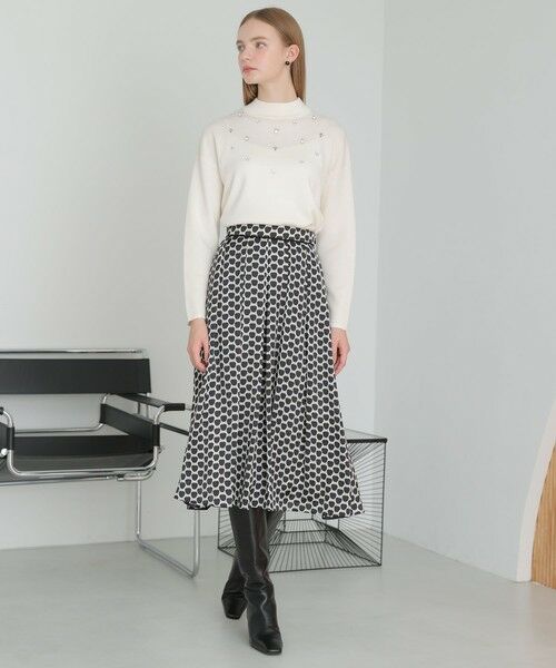 ANAYI / アナイ ミニ・ひざ丈スカート | 【セットアップ対応商品】メーレプリントタックフレア スカート | 詳細10