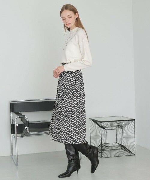 ANAYI / アナイ ミニ・ひざ丈スカート | 【セットアップ対応商品】メーレプリントタックフレア スカート | 詳細11