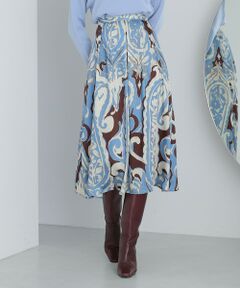 ANAYI / アナイ ロング・マキシ丈スカート | ペイズリープリントタック スカート