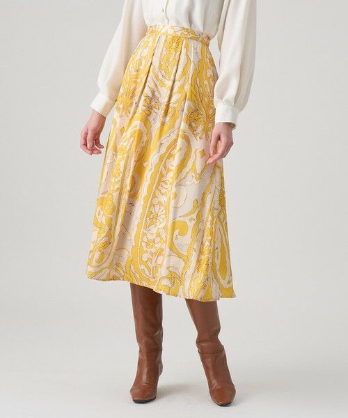 ANAYI / アナイ ロング・マキシ丈スカート | ペイズリープリントタック スカート | 詳細1