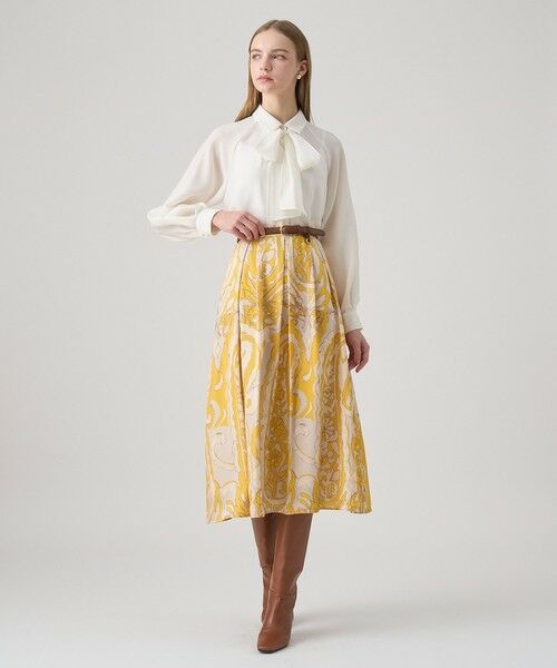 ANAYI / アナイ ロング・マキシ丈スカート | ペイズリープリントタック スカート | 詳細2