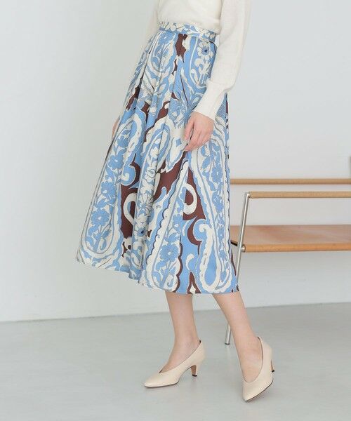 ANAYI / アナイ ロング・マキシ丈スカート | ペイズリープリントタック スカート | 詳細10