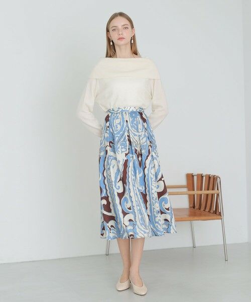 ANAYI / アナイ ロング・マキシ丈スカート | ペイズリープリントタック スカート | 詳細11