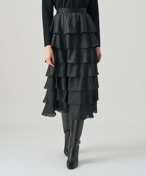 ANAYI/アナイ ブライトローンティアード スカート black (95) 38 ANAYI/アナイ ブライトローンティアード スカート black (95) 38