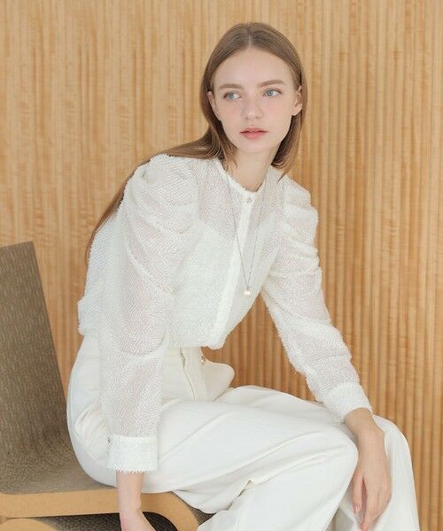 ANAYI / アナイ シャツ・ブラウス | カットジャガードパワショル ブラウス | 詳細2