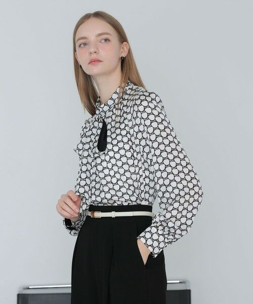 ANAYI / アナイ シャツ・ブラウス | 【セットアップ対応商品】メーレプリントリボンタック ブラウス | 詳細1