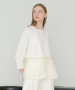 ANAYI / アナイ シャツ・ブラウス | テープチュール刺繍レイヤード プルオーバー