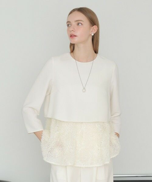 ANAYI / アナイ シャツ・ブラウス | テープチュール刺繍レイヤード プルオーバー | 詳細1