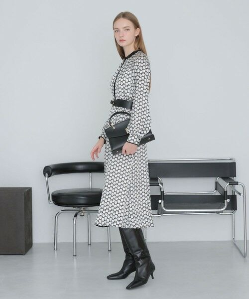 ANAYI / アナイ ロング・マキシ丈ワンピース | メーレプリントラグランバイカラー ワンピース | 詳細3