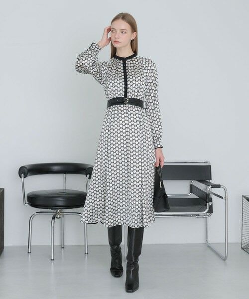 ANAYI / アナイ ロング・マキシ丈ワンピース | メーレプリントラグランバイカラー ワンピース | 詳細2