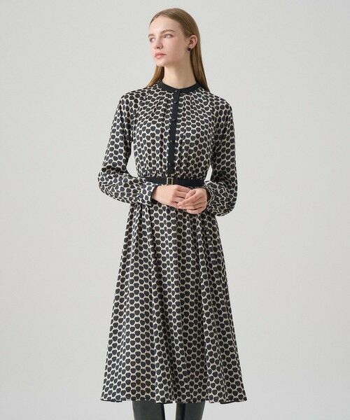 ANAYI / アナイ ロング・マキシ丈ワンピース | メーレプリントラグランバイカラー ワンピース | 詳細15