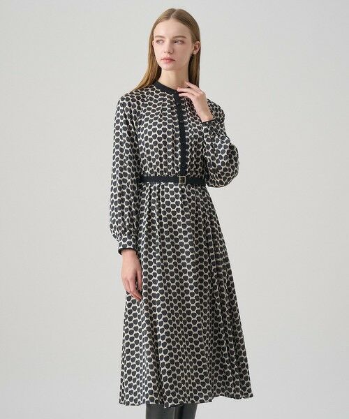 ANAYI / アナイ ロング・マキシ丈ワンピース | メーレプリントラグランバイカラー ワンピース | 詳細16