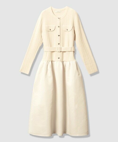 ANAYI / アナイ ミニ丈・ひざ丈ワンピース | グログランコンビベルト付き ワンピース | 詳細5