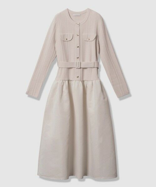 ANAYI / アナイ ミニ丈・ひざ丈ワンピース | グログランコンビベルト付き ワンピース | 詳細15