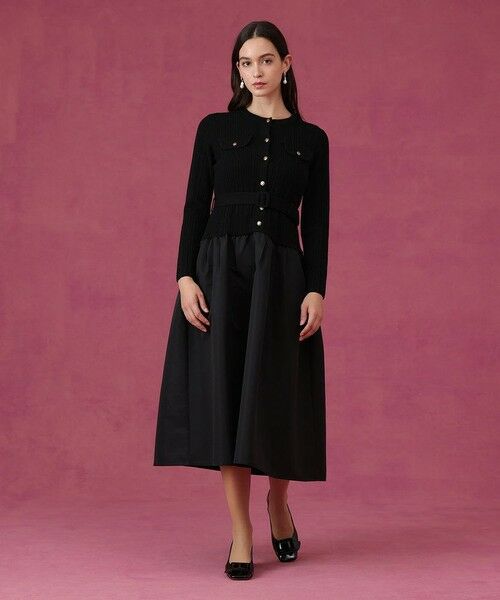 ANAYI / アナイ ミニ丈・ひざ丈ワンピース | グログランコンビベルト付き ワンピース | 詳細22