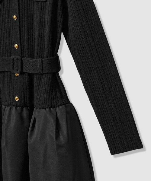 ANAYI / アナイ ミニ丈・ひざ丈ワンピース | グログランコンビベルト付き ワンピース | 詳細15