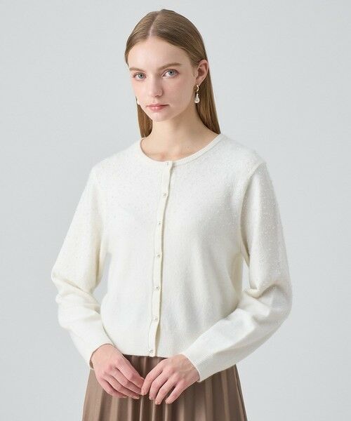 ANAYI / アナイ カーディガン・ボレロ | 【セットアップ対応商品】リップルビーズ カーディガン(off white (02))