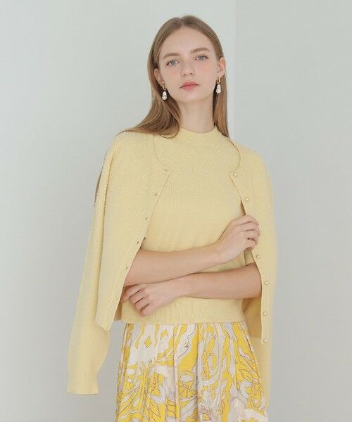 ANAYI / アナイ カーディガン・ボレロ | 【セットアップ対応商品】リップルビーズ カーディガン(yellow (21))