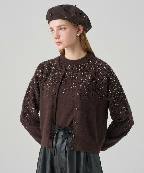 ANAYI / アナイ カーディガン・ボレロ | 【セットアップ対応商品】リップルビーズ カーディガン(dark brown (82))