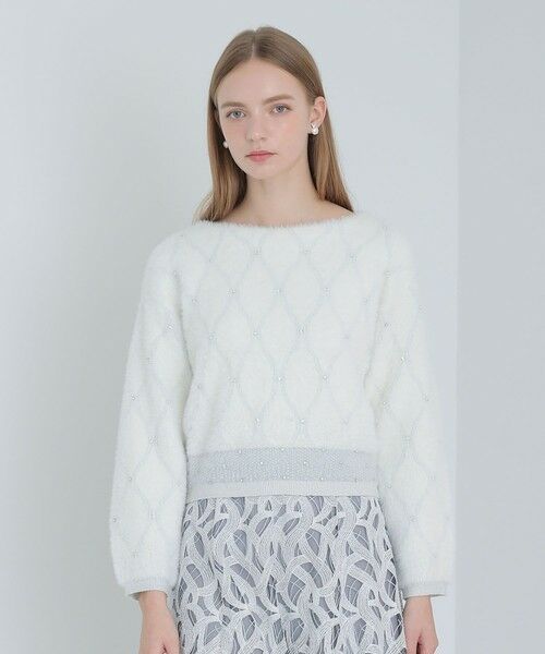 ANAYI / アナイ ニット・セーター | フェザージャガードビジュー プルオーバー | 詳細1